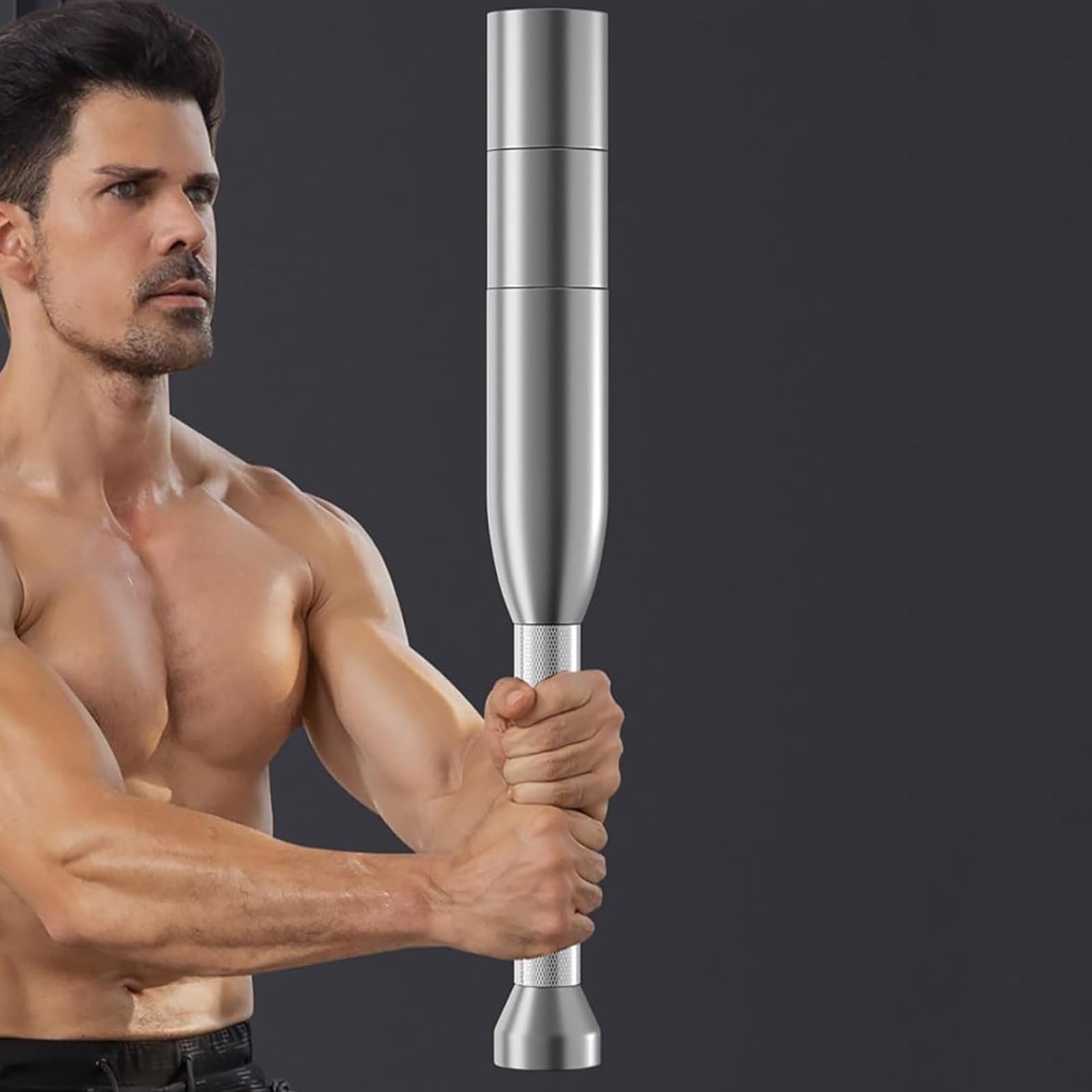 BACTI Adjustable Steel Indian Clubs, Cross Training Equipment For Muscle Building, Made Of Solid Pure Steel, 8-10KG Can Be Adjusted At Will, Effectively Increase Muscle Strength