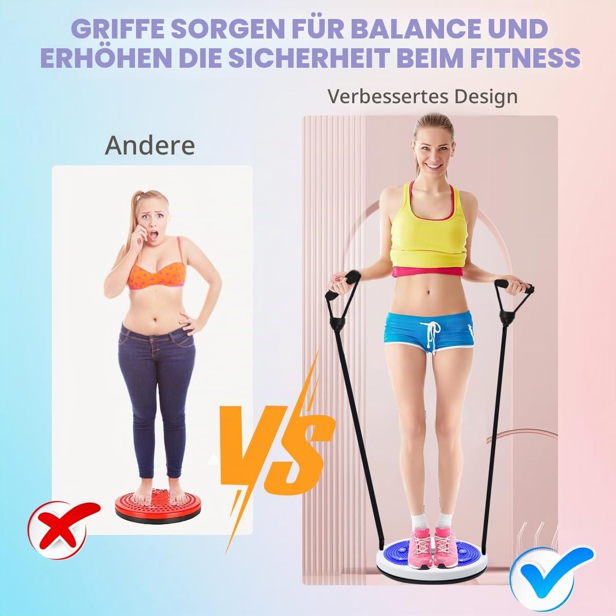 Kikuo Twist Waist Disc Board mit Kordelzug, Taillenabnehmendes Multifunktions-Magnet-Balance-Board-Pedal, Widerstandsbänder Massage-Fußsohle Heimfitnessgeräte, Aerobic-Übungen Fitness-Zubehör