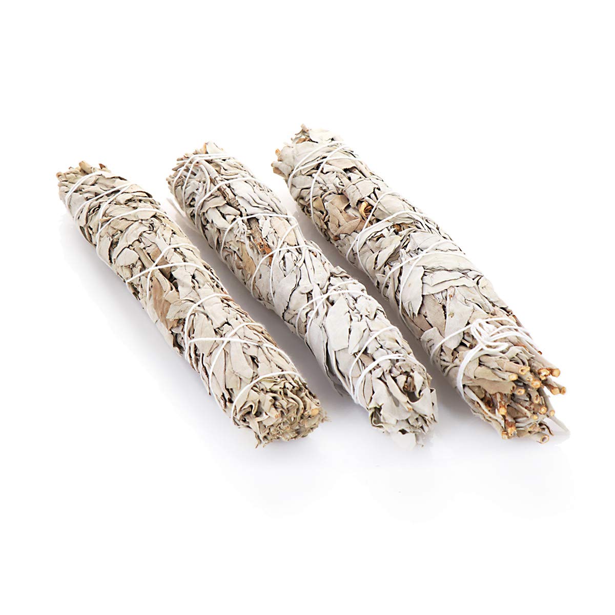 NKlaus 3X XL Weißer Salbei Smudge Sticks Natur Salvia apaina Räucherbündel 6725