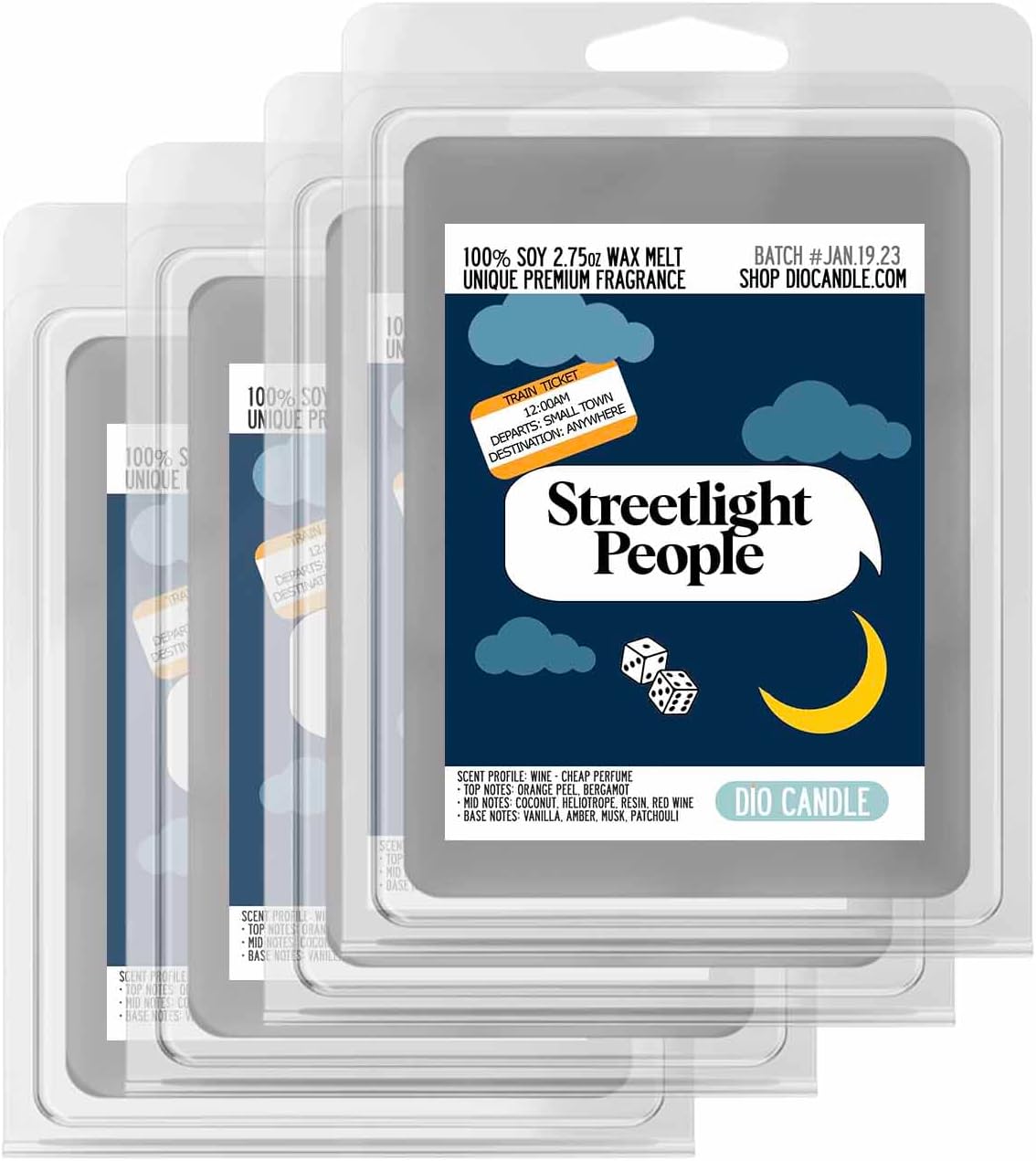 Streetlight People Scented Candle - Smells Like Wine - Cheap Perfume - 100% Naturally Vegan Soy and Premium Fragrance | Great Gift | Handmade in Denver, Colorado (4oz Glass Jar)