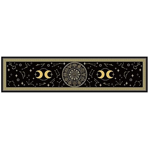 BOXOB Witchcraft Altar Cloth Table Runner, 16.34x71.65in Tarot Tablecloth with