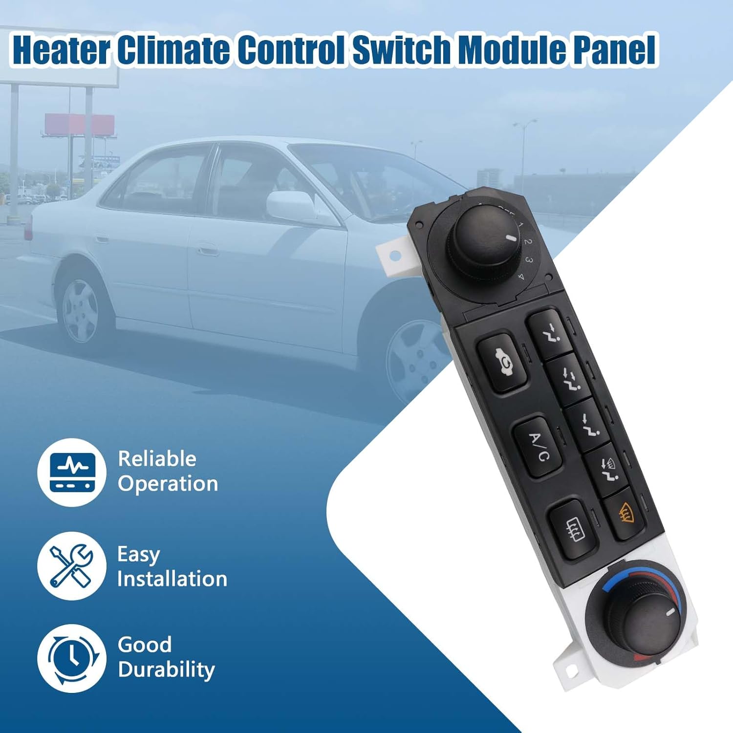 Heater Climate Control Switch Module Panel Compatible with Honda Accord (98-00) / Odyssey (98-04) Replaces 79600-S84-A01ZA, 599-268