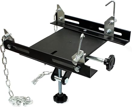 HEVIRGO Floor Jack Stand 1100 lbs/0.5 Ton Transmission Floor Jack Adapter Suitable for 1-5/32 Inch Detachable Saddle Shaft Jacks for Garage Lifting Tasks Black
