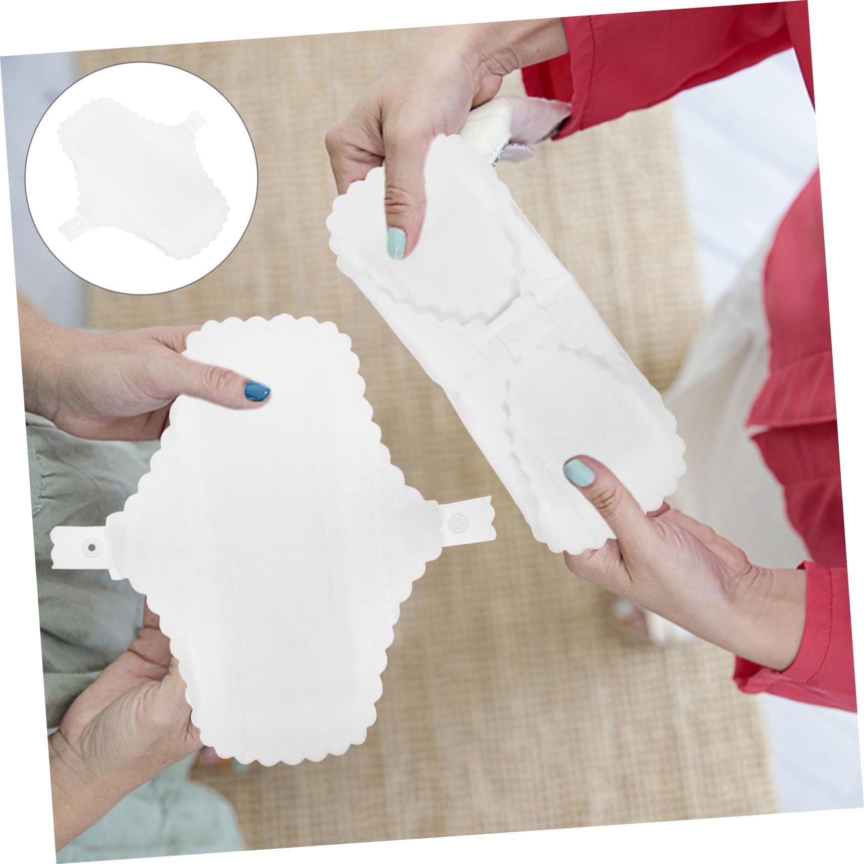 FRCOLOR 30 pañuelos menstruales lavables para mujer con alas, ropa interior de algodón para mujer, bragas menstruales, bragas menstruales, de tela, bragas para, forro