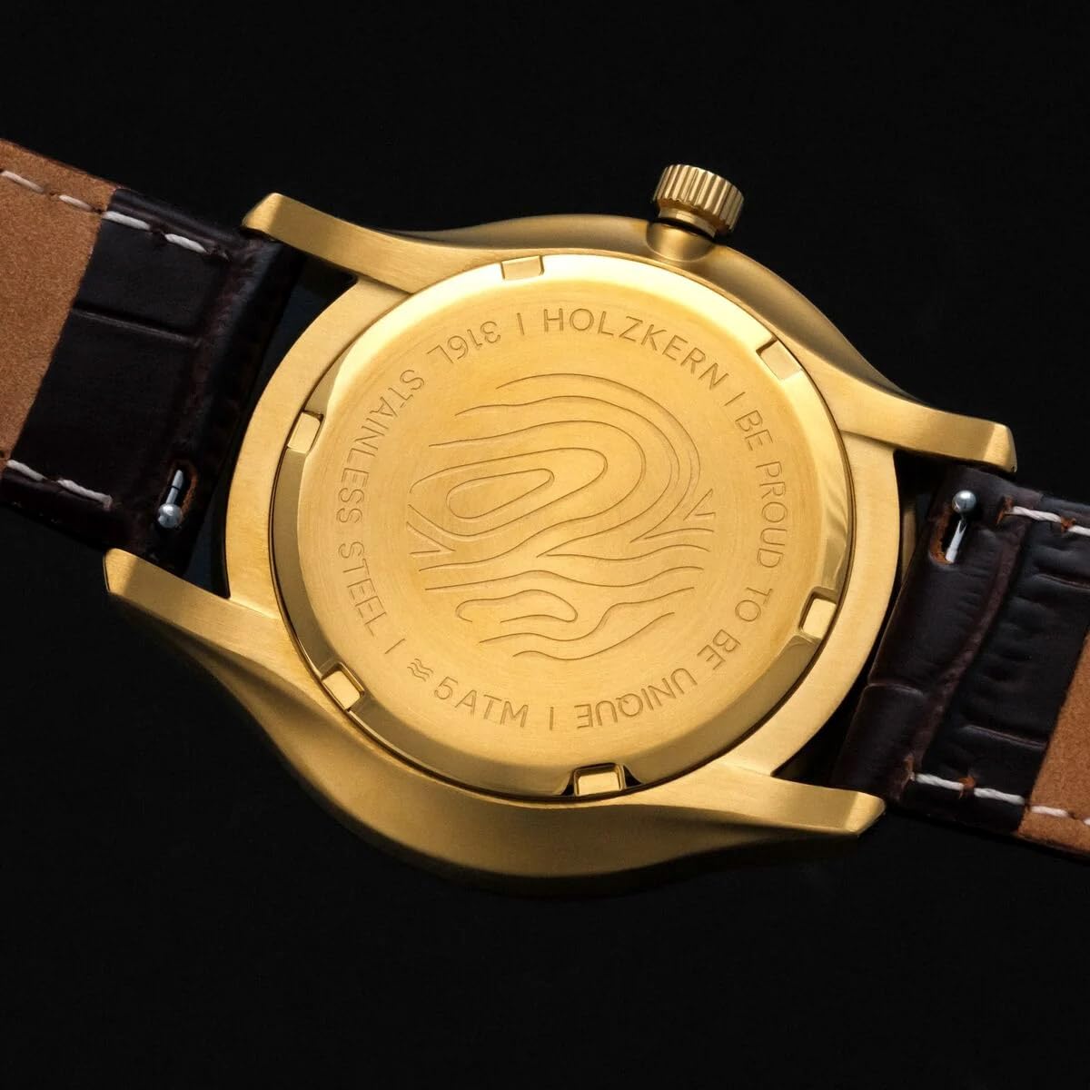 HOLZKERN Herrenuhr Primetime Howlith/Goldfarben 9010631023751