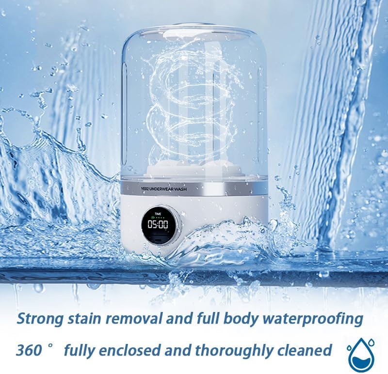 Miniatura 3 de Portable Mini Underwear Washing Machine - Wash Bras, Underwear, Socks with Ease, Digital Control Panel, Efficient Cleaning, Quiet Operation, Small