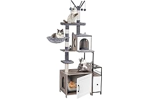 Snughome Cat Tree with Litter Box Enclosure