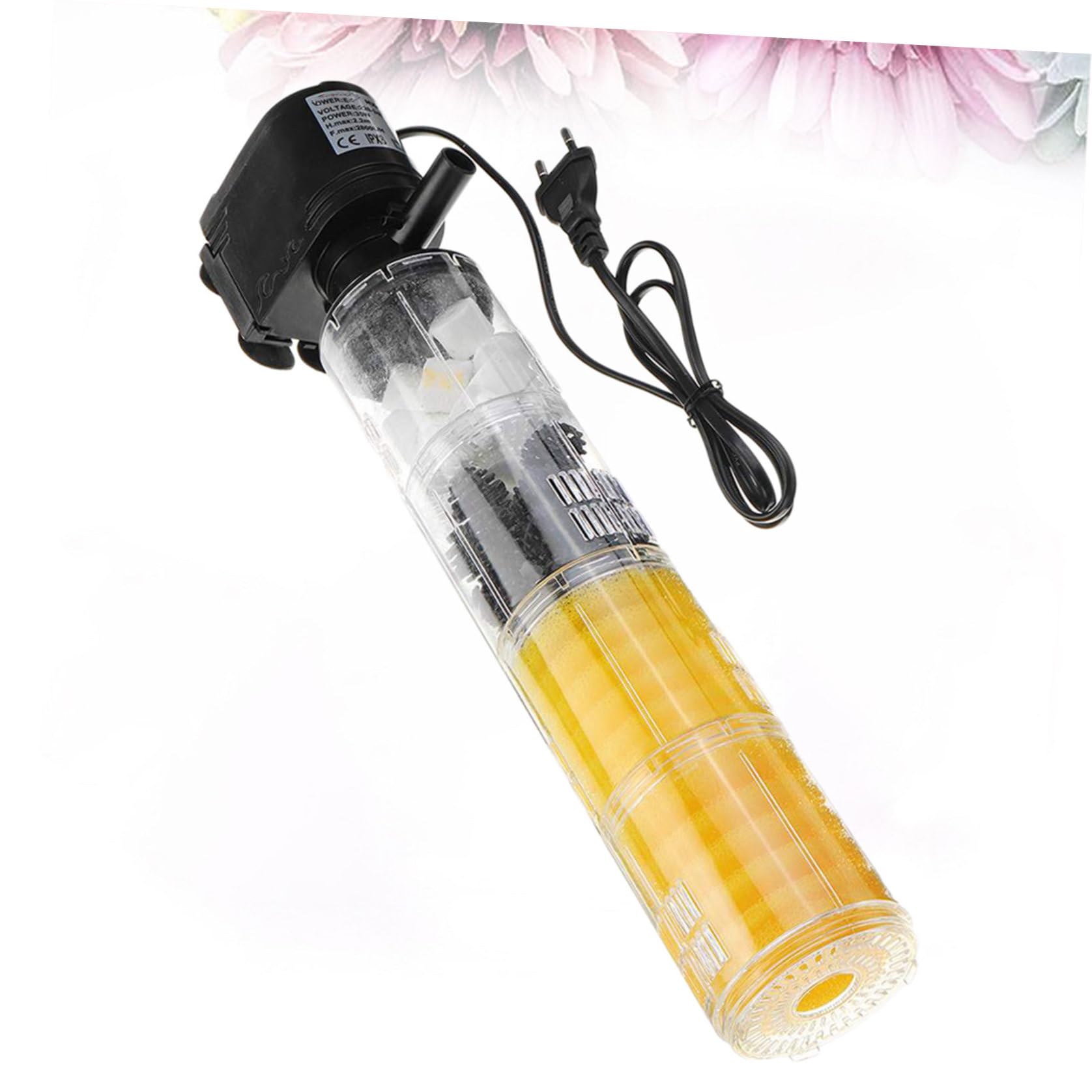 DOITOOL Aquarienfilter 3 in 1 mit 4 Filterschichten aus Kunststoff Leicht zu Reinigen und Sorgt für Wasseroxygenierung im Fisch und Garnelenaquarium