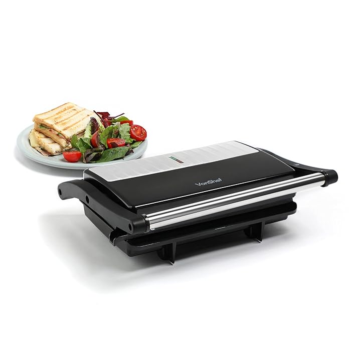 vonshef 4 slice sandwich press & grill