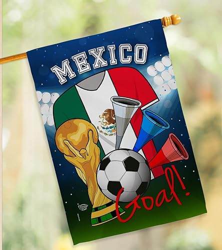 Vista 9 de Bandera de la Copa Mundial de Fútbol de México, juego deportivo, pelota de fútbol, actividades de entretenimiento, decoración física, pancarta