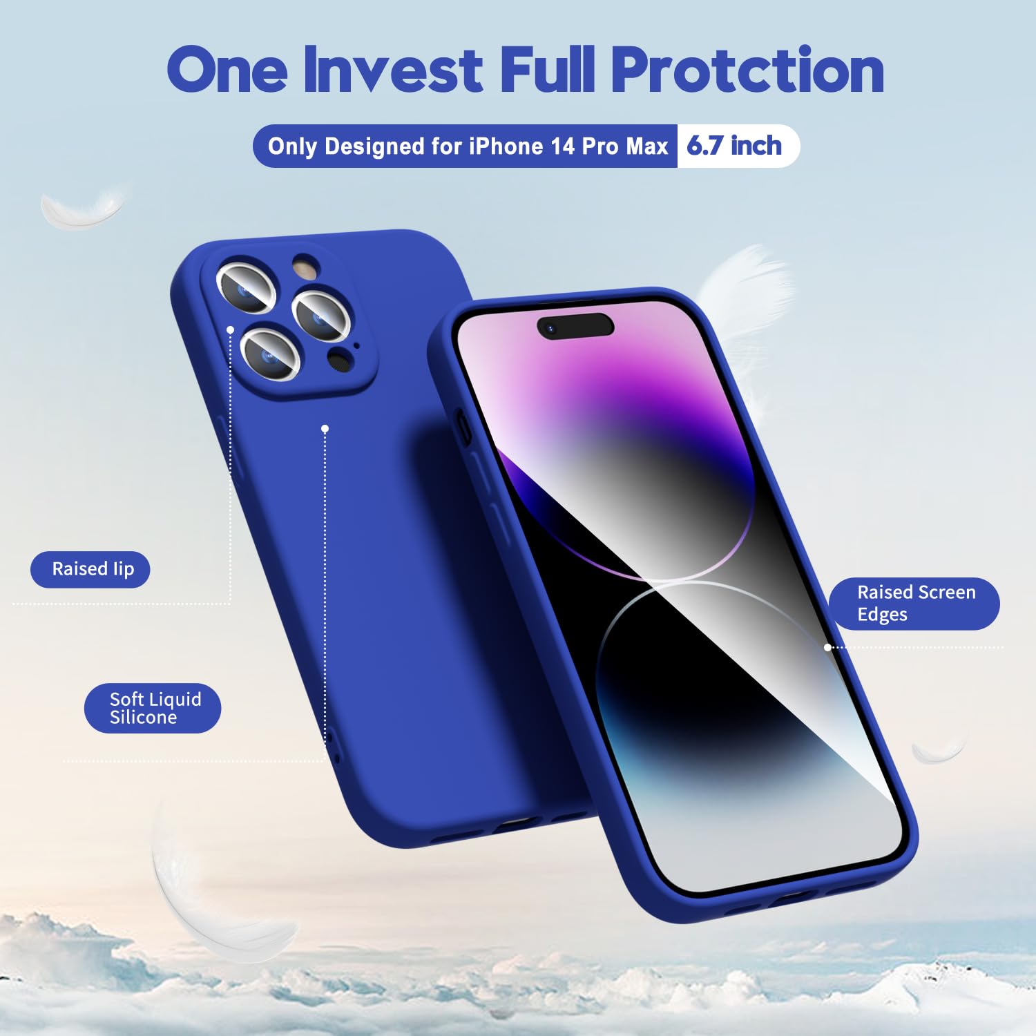 oakxco for iPhone 16 Pro Max Case Liquid Silicone, Soft Rubber Gel Elegant Aesthetic Basic Simple Cover, Cute Thin Slim TPU Matte Solid Color Plain Smooth Case for Women Girl, Light Pink — view 1482