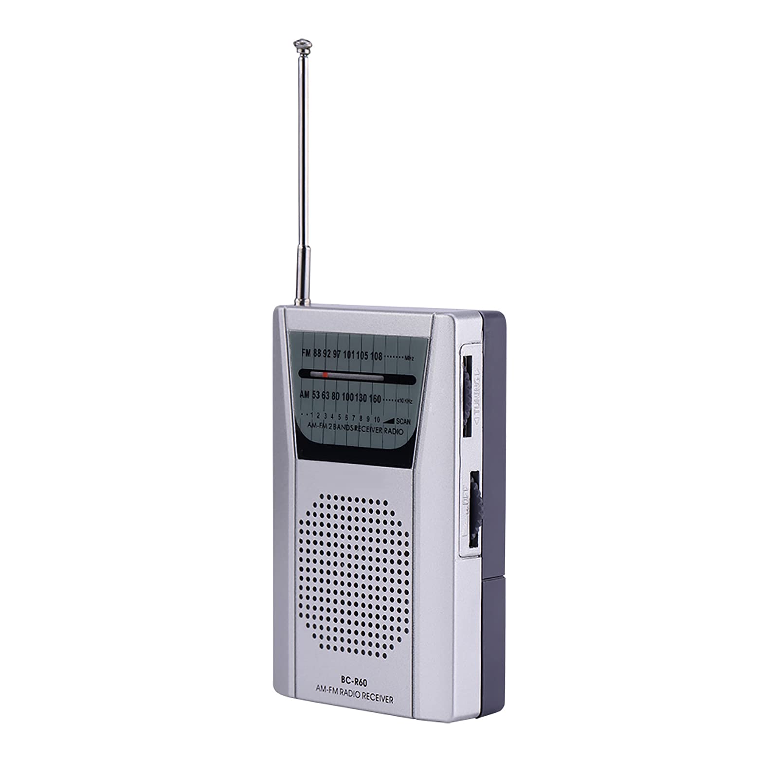 Tragbarer UKW/MW Weltempfänger Radio mit Stromsparbox - Silber
