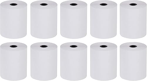 Miniatura 9 de 3 pulgadas x 150 pies 1 capa Bond 10 rollos de papel blanco recibo de cocina sistema POS caja registradora compatible con Clover Epson SNBC Star