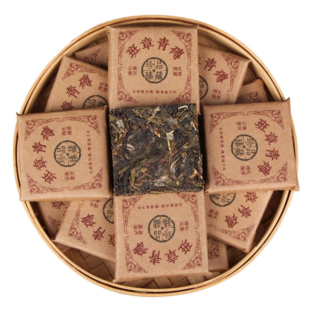 Tè Pu-erh Crudo Dello Yunnan | Mattone Di Tè Verde, Pre-segnato Per Una Facile Rottura, 36g/mattone | Confezione Singola | Tè Per Il Consumo Quotidiano (36g * 20/14.82 oz)