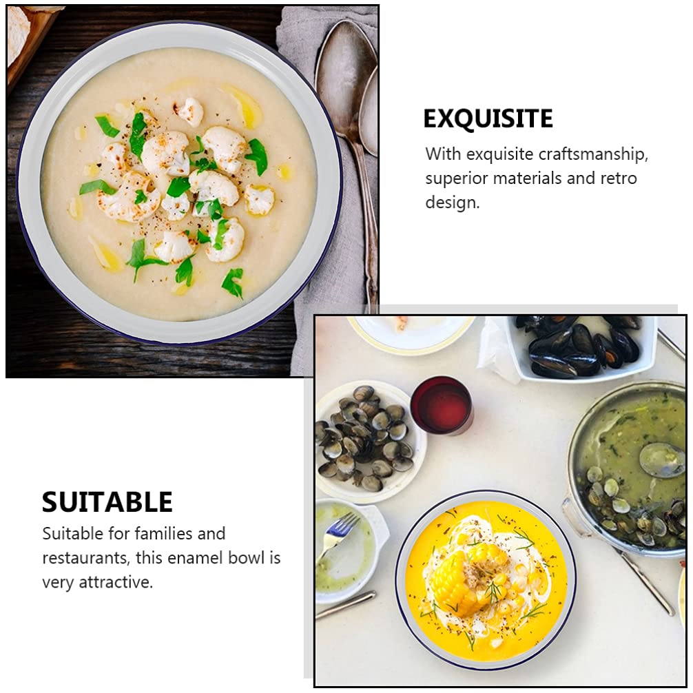 2 Ciotole Smaltate Per Zuppa E Pasta - Barattoli Multiuso Per Cucina E Portata - Foto 9