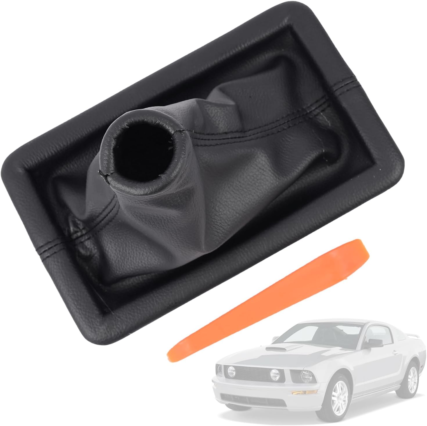 Shift Boot 8R3Z-7277-AA Shifter Boot Cover Fit for Ford Mustang 2005 2006 2007 2008 2009 Manual Transmission Gear Change Lever