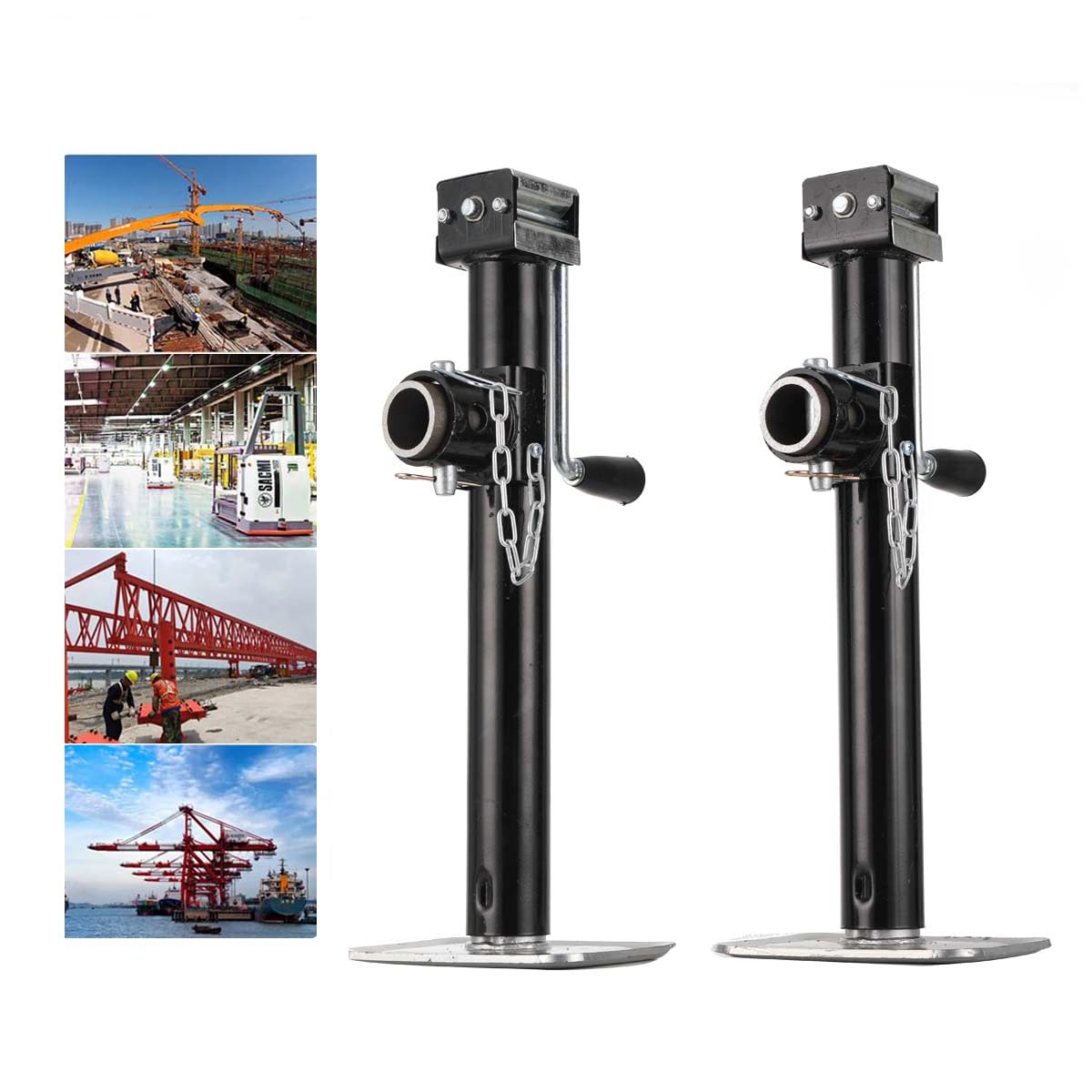 2X Ausdrehstütze klappbar 800kg Abstellstütze 530-900mm Stützfuß Anhänger