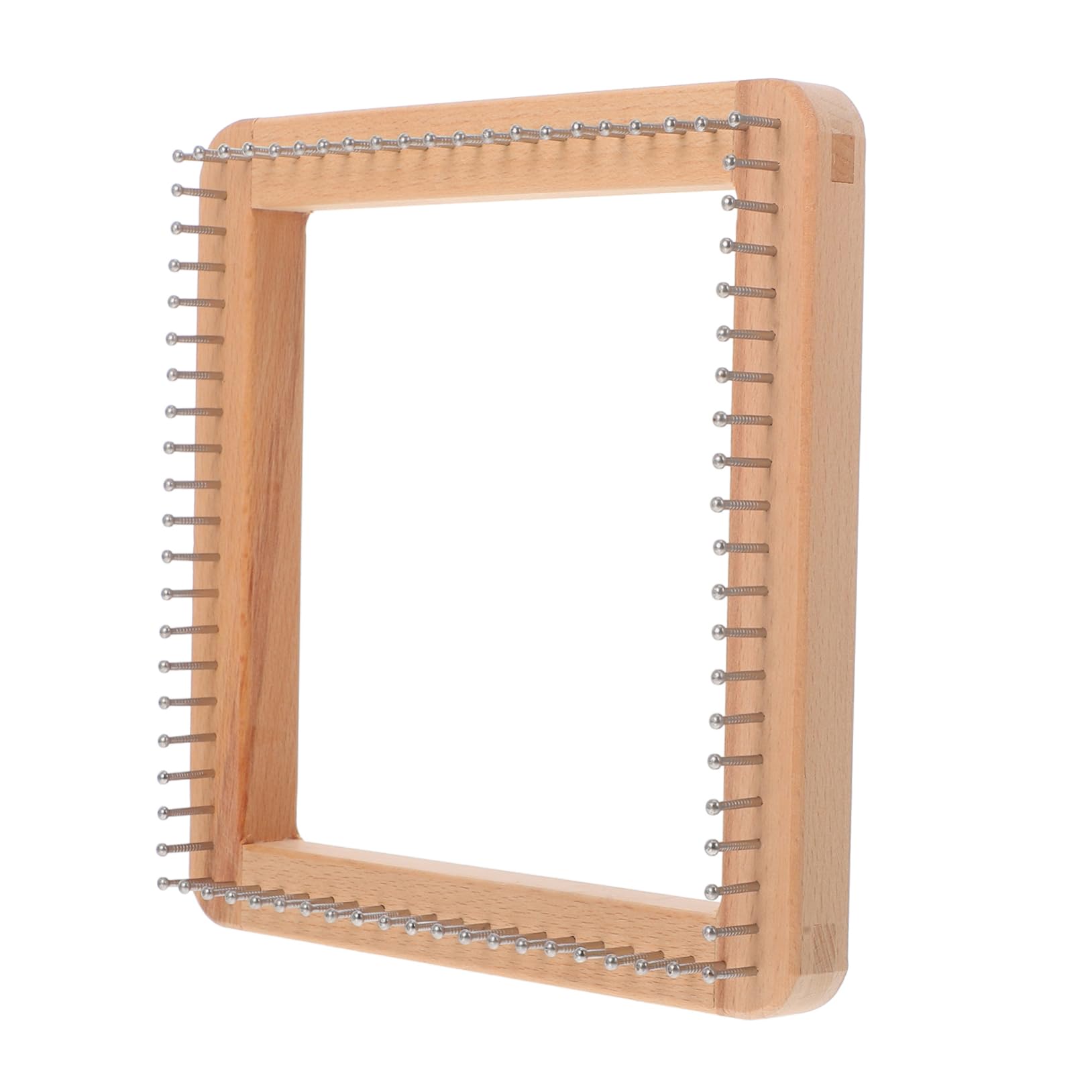 SEWACC Square Knitting Loom DIY Wooden Wool Knitting Machine Mini Weaving Board for Hats Scarves Shawls Crafting Tool
