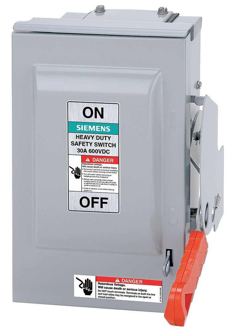 Siemens HNF363PV 100 Amp 600V Non-Fusible AC/DC Solar PV Indoor