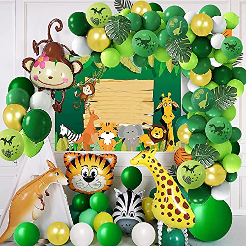 FINEVERNEK Set dinosaurusballonnen, voor verjaardagen, slinger, decoratie, voor jongens en meisjes - Image 7