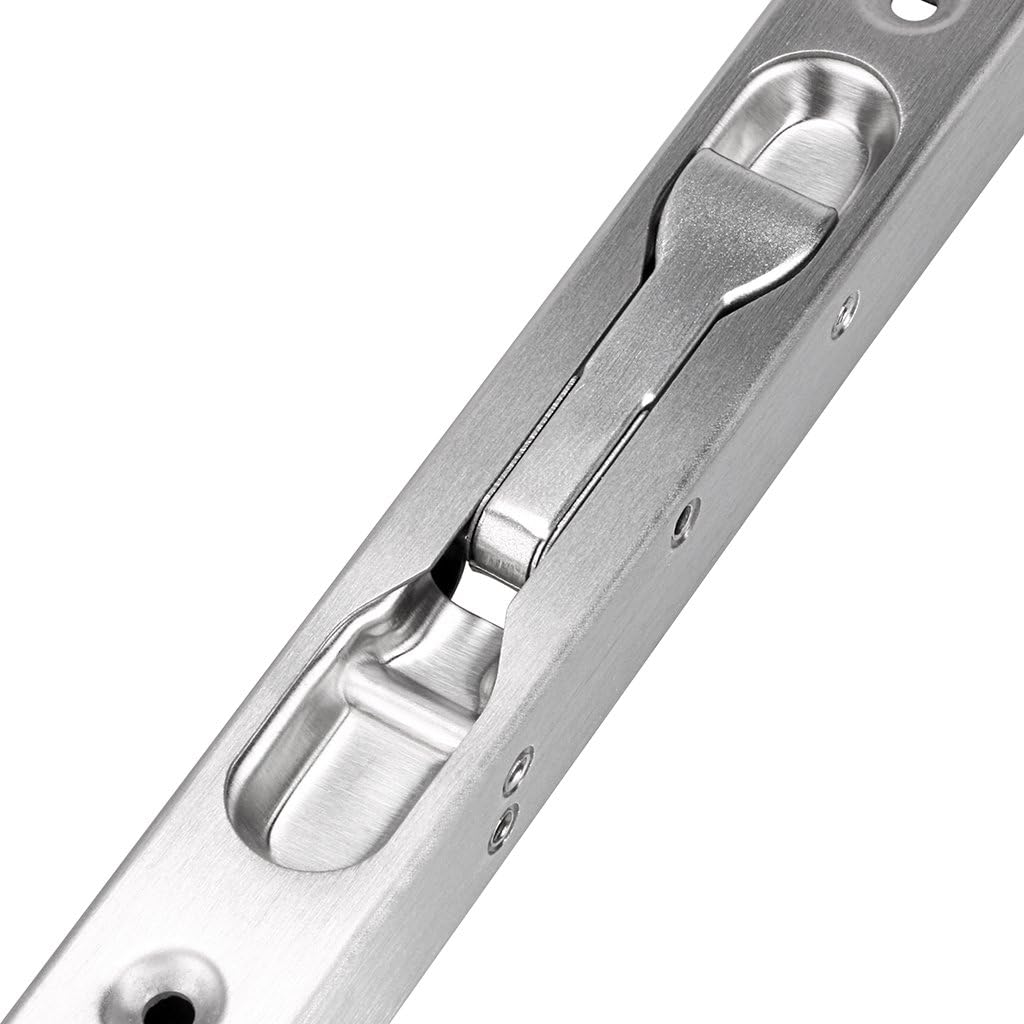 Sumnacon 2 Pcs Door Flush Bolts - 6 Inch Concealed Security Door Locks for French Doors,Composite Doors,Wood Doors,Double Doors,Dummy Doors,Brush Stainless Steel Finish