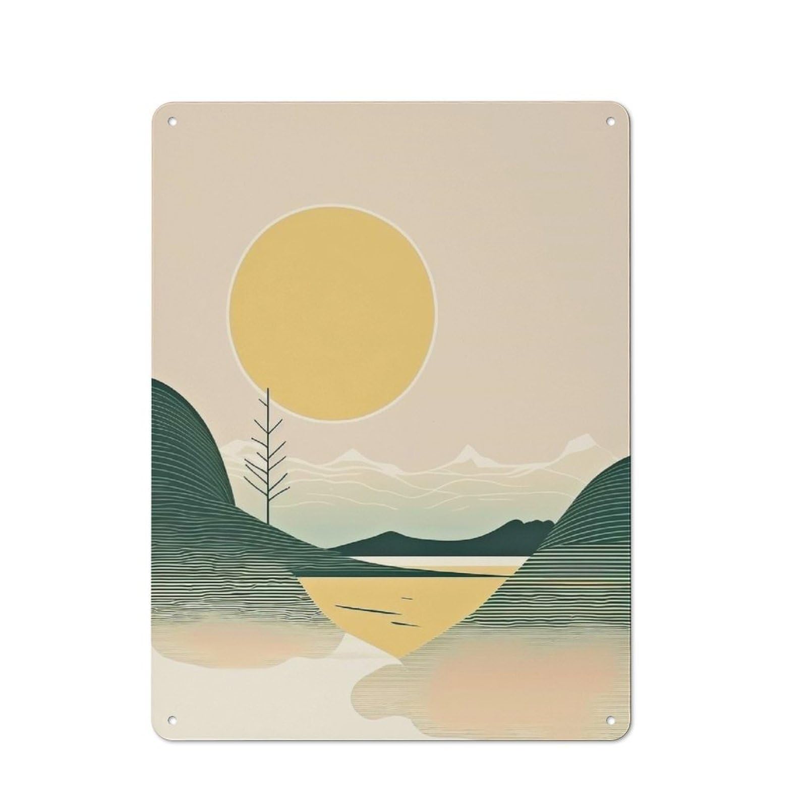 Junmoney Minimalist Desert Vintage Tin Sign 40X30cm With For Hobby Room Or Studio, For Metal Sign Collectors, For Garage And Workshop Walls