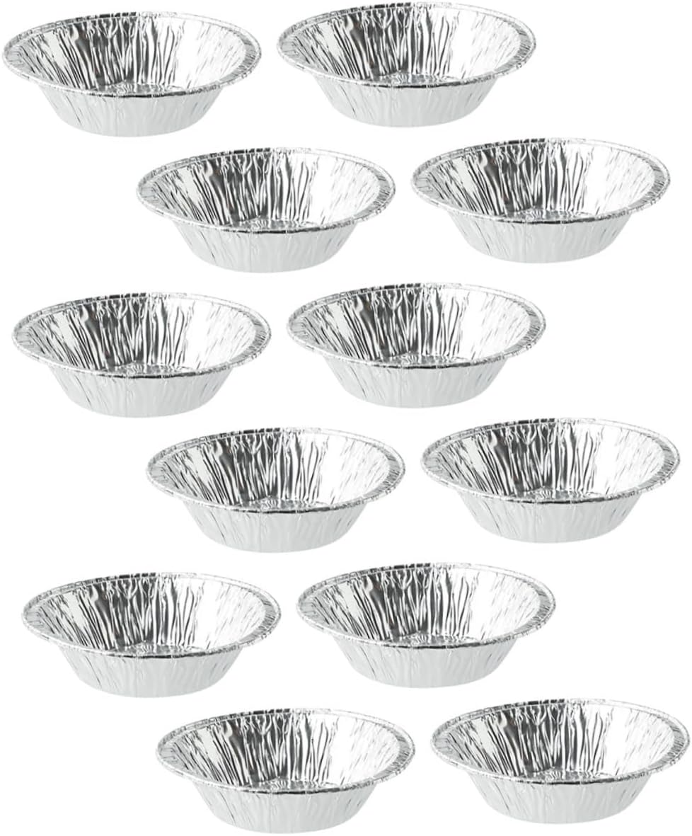 SHOWERORO 1Set Disposable Egg Tart Molds Non-stick Tin Foil Baking Pans for Mini Cakes Appetizers and Desserts for Parties and Gatherings