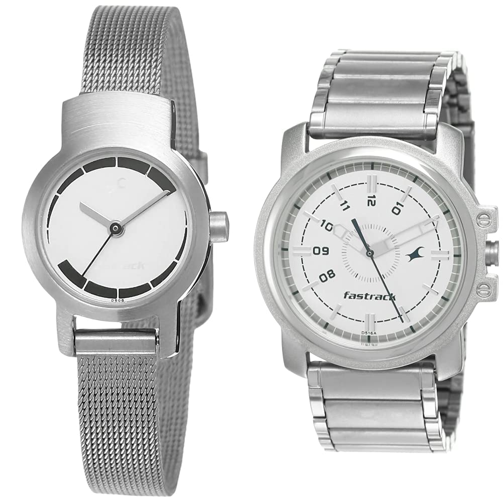 Fastrack Unisex Stainless Steel Analog Watches Combo (Nk2298Sm01,Ng3039Sm01C), Band Color-Silver,Dial Color-White (B07X1GZTT4) Amazon Price History, Amazon Price Tracker