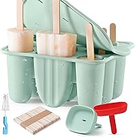 Vista 9 de Moldes de Paletas para Niños, 9 Piezas Moldes de Paletas de Silicona Sin BPA Fabricante de Paletas Moldes de Polos de Hielo Fabricante de Polos