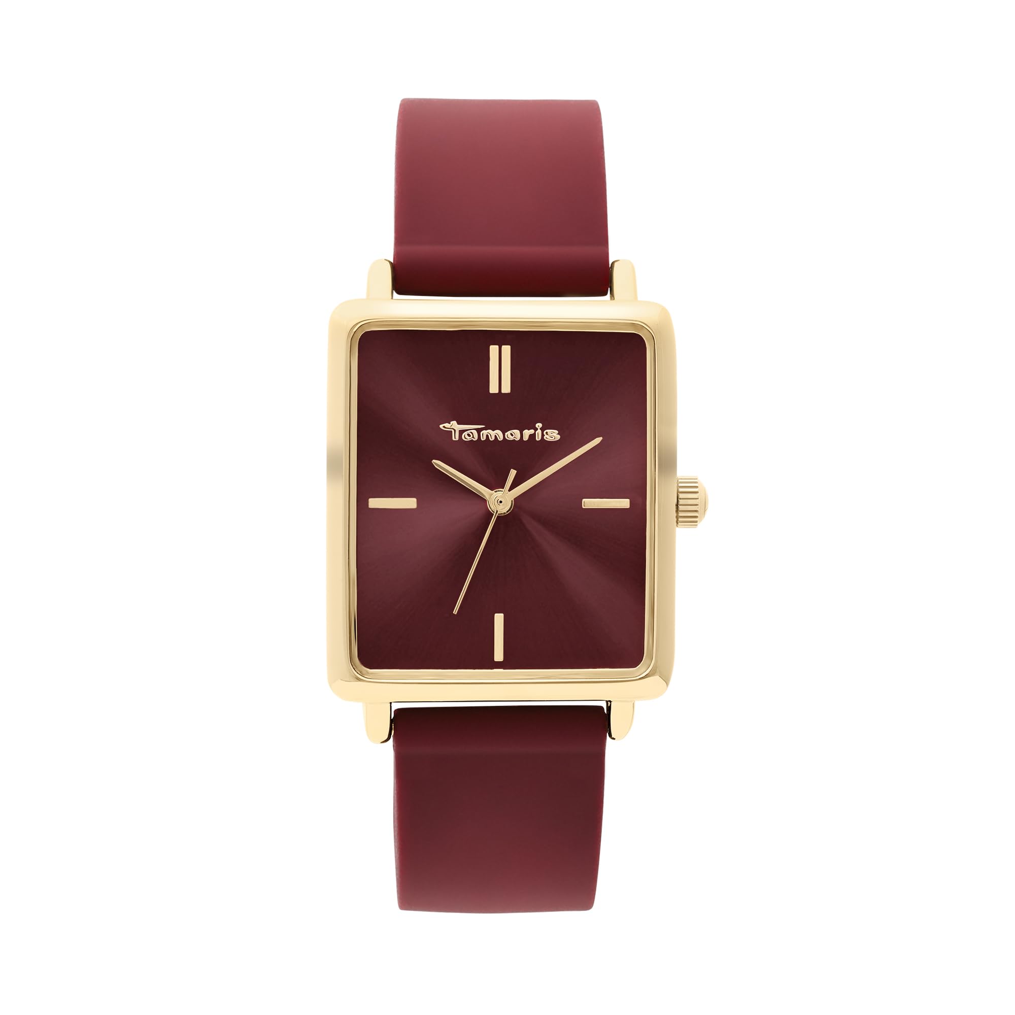 Tamaris Ladies Watch - Ladies Wristwatch Available in Silver, Gold, Rose Gold, Black, Blue, Pink, Burgundy, Green - Round & Square Cases Also with Floral Motifs, Water Resistant