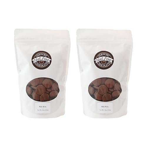 Vermont Nut Free Chocolates Melts (Leche) 16 onzas, 2 bolsas, sin nueces, sin huevos, Kosher