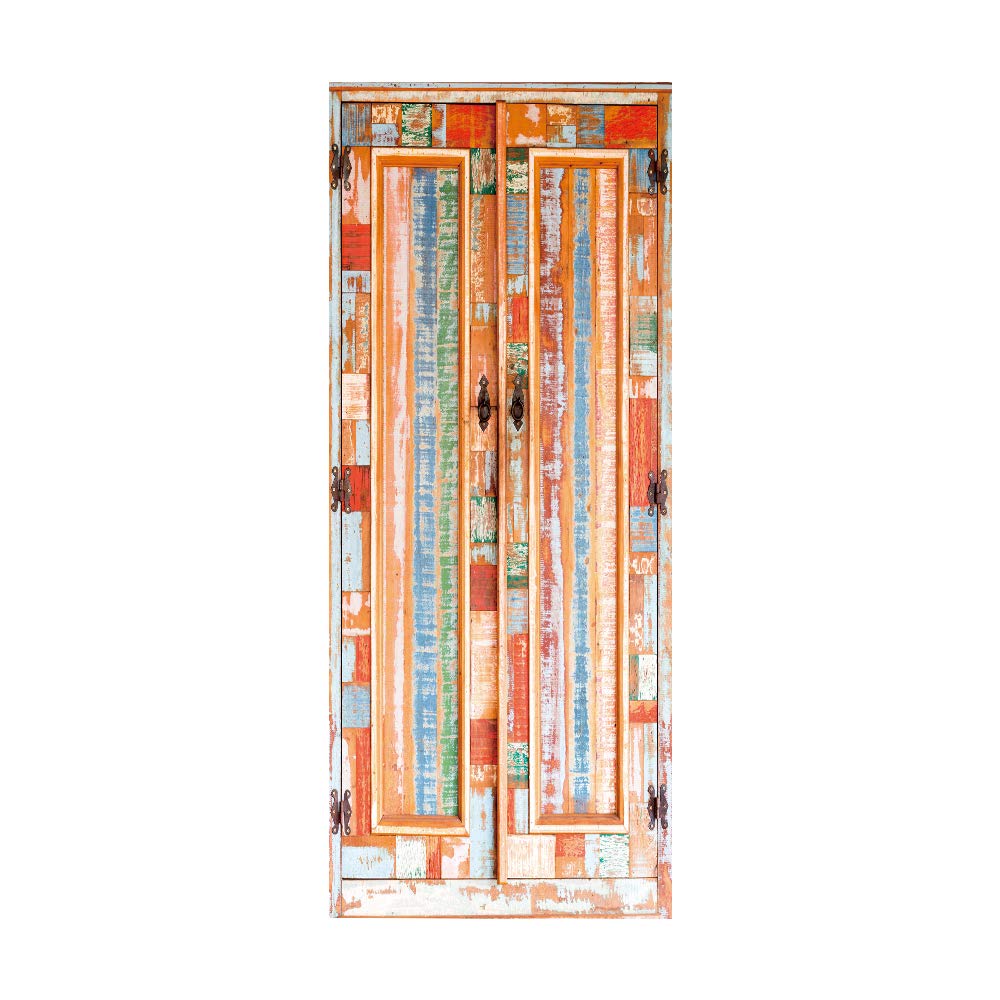 Sticker porte trompe l'oeil 3D pour masquer une porte abimee et renover votre mur
