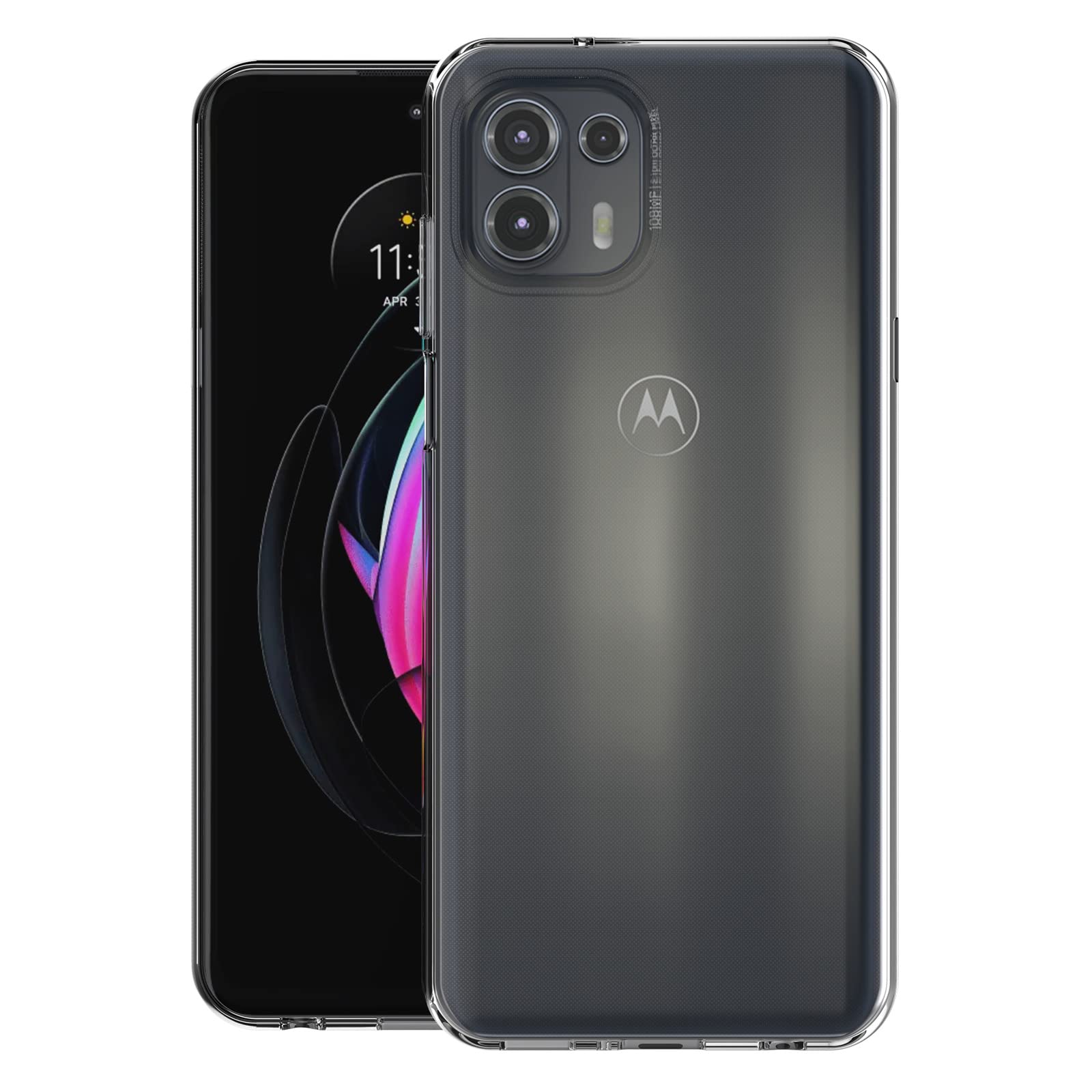 AICEK Handyhülle Für Motorola Moto Edge 30 5G – Transparent, TPU, Kratzfest, Mit Noppen-Design