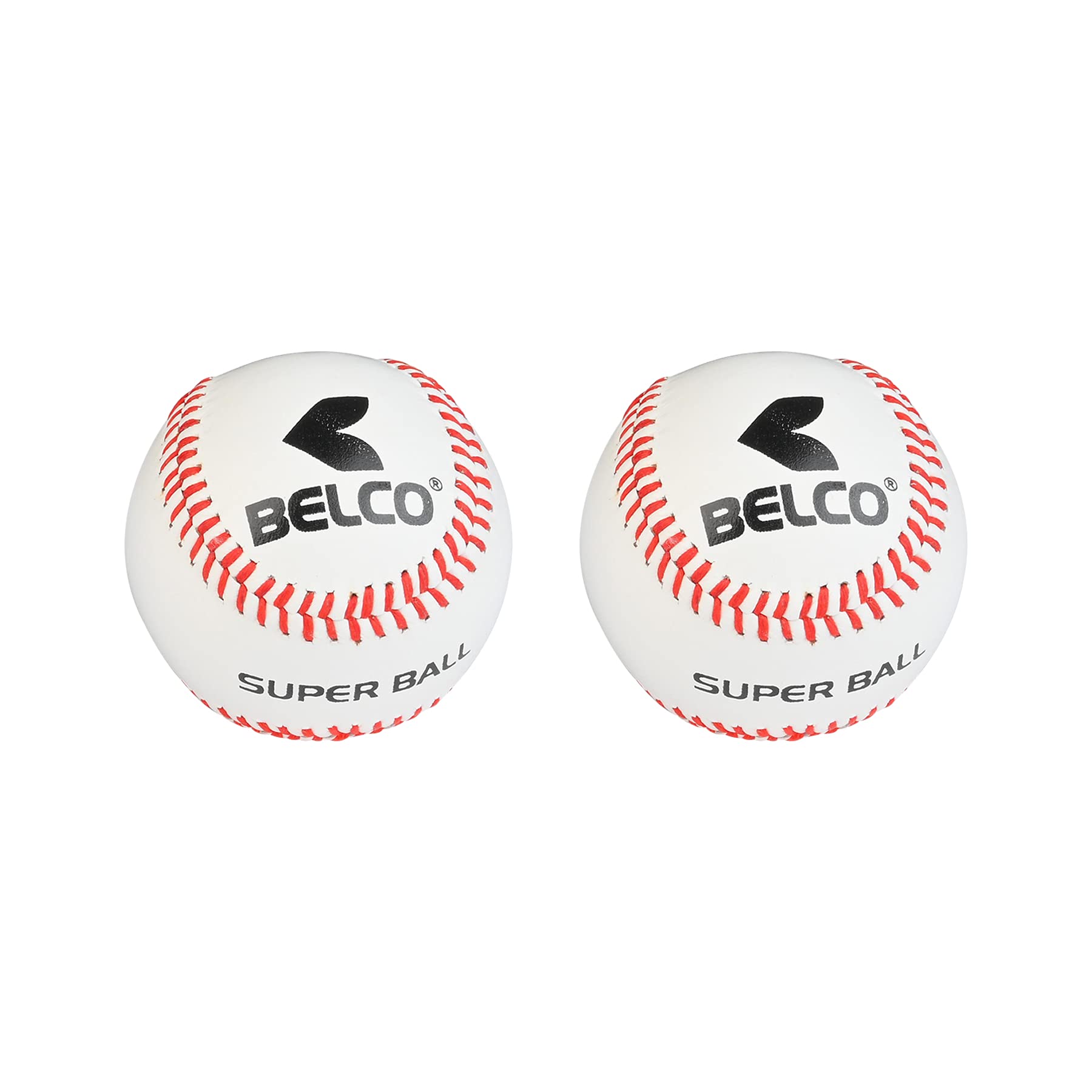 BELCO SPORTS Baseball, Competition Grade Baseball Ball Official Size (Leather Baseball Pack of 2), White