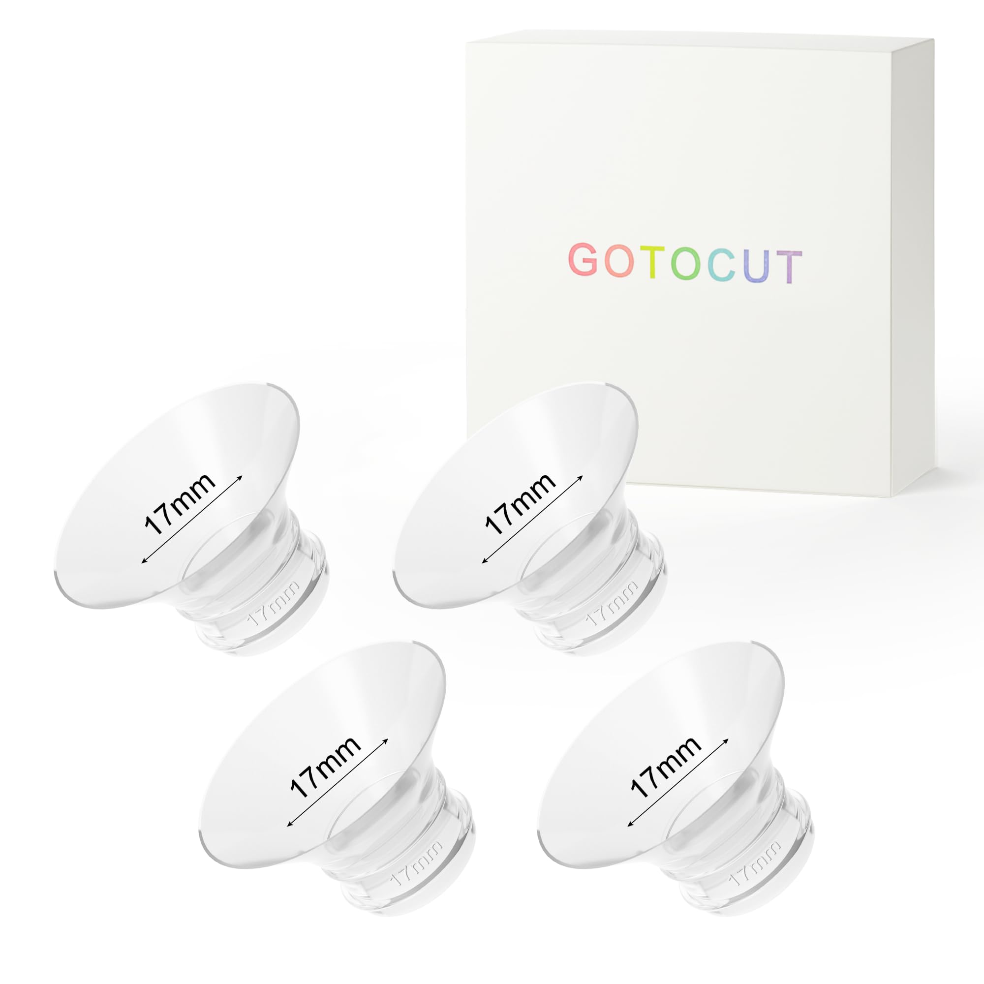 Breast Pump Parts Compatible with Momcozy V1/V2, Duckbill Valves Silicone Diaphragm Flange Insert Replacement Accessories 17mm for 24mm Flange/Shield