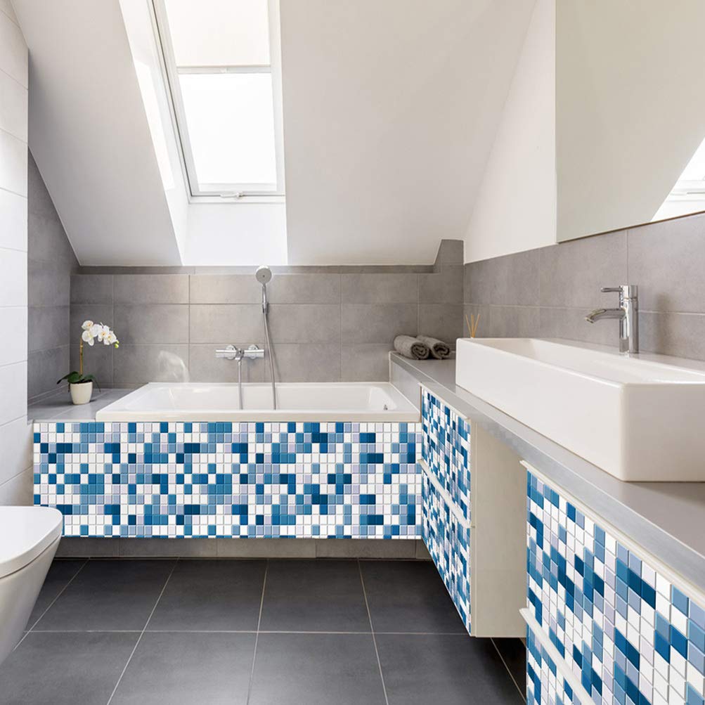 Pegatina Mural De Mosaico Impermeable – Autoadhesivo Para Baño Y Cocina, Rollo De 240x20 Cm, Fácil De Limpiar