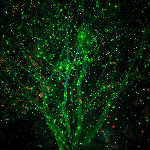 Image of Poeland Christmas Laser Projector Lights Waterproof Outdoor Garden Decorative Lighting with Security Lock 3 Color Red Green Blue
