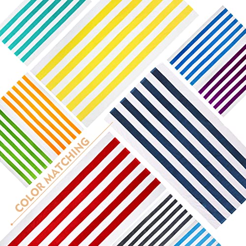 Exclusivo Mezcla BT-003-2LCC 2 Pack Cotton Oversized 35X70 Inches Cabana Stripe Beach Towels thumb #4