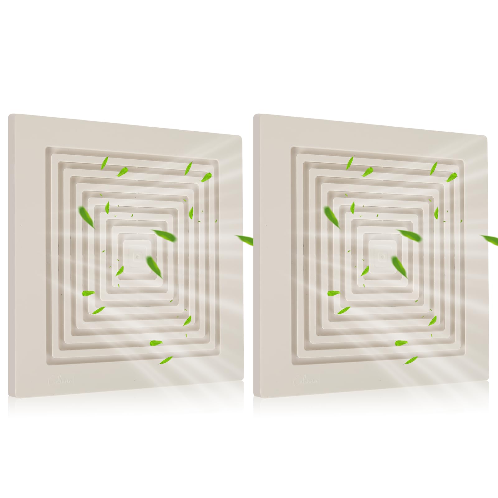 BP90 Bathroom Exhaust Fan Cover (2-Pack), White, Square Ceiling or Wall-Mount, Compatible with Broan-NuTone Models BP46 