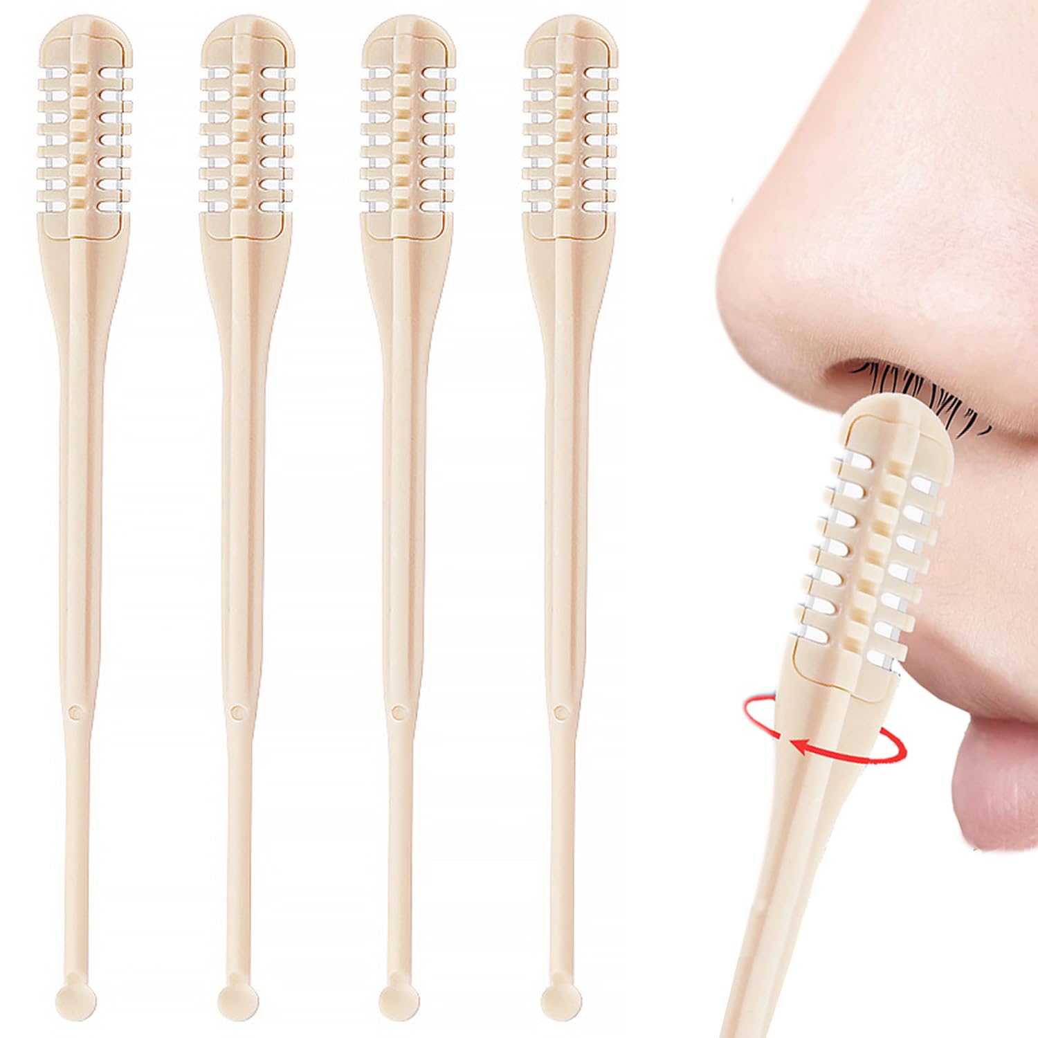 2-in-1 Nasal Hair Cutter for Women and Men 2026 New Double Sided Noses Hairs Knife Safe 360 Rotating