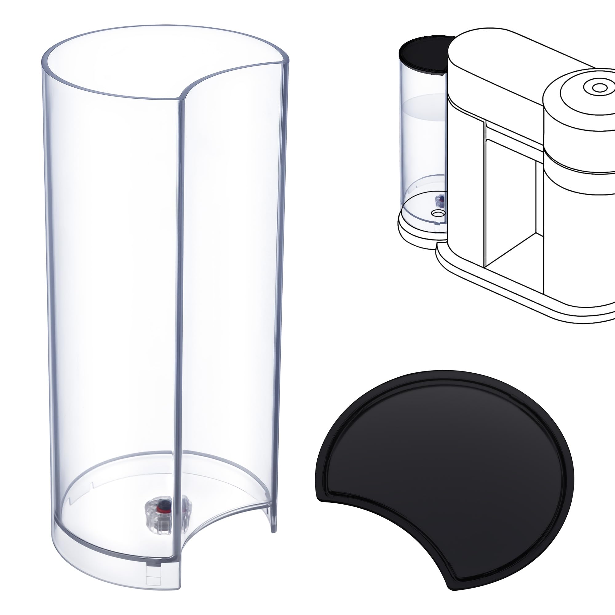 Tanque de agua transparente para Nespresso Vertuo Next: café perfecto en casa