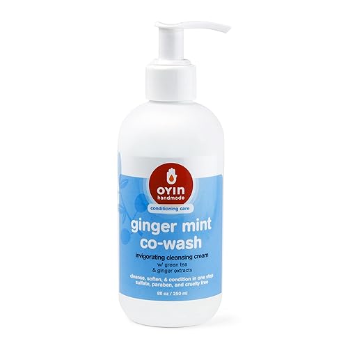 Oyin Handmade Ginger Mint Co-Wash con crema limpiadora vigorizante con extractos de té verde y jengibre 8 onzas