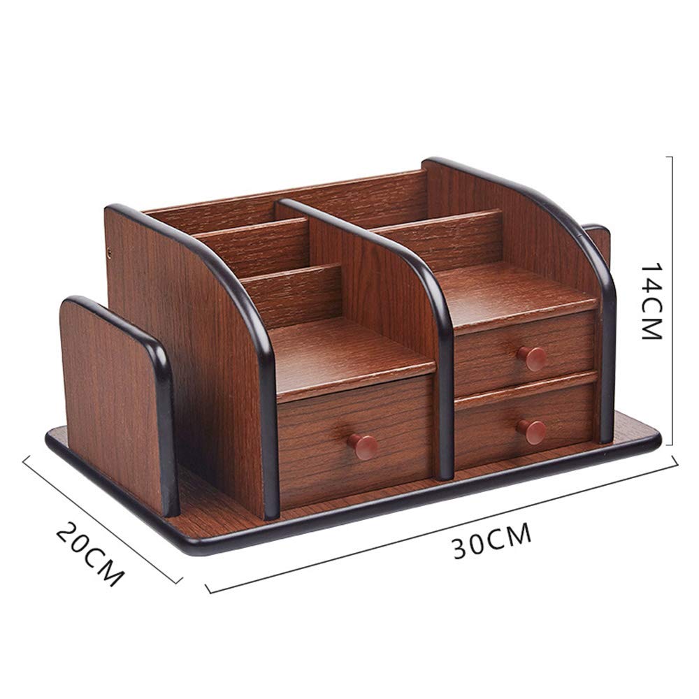 Drewniany organizer na biurko z DIY stacjonarną szafką do przechowywania, wielofunkcyjny uchwyt na przybory biurowe i szkolne, 30 x 20 x 14 cm