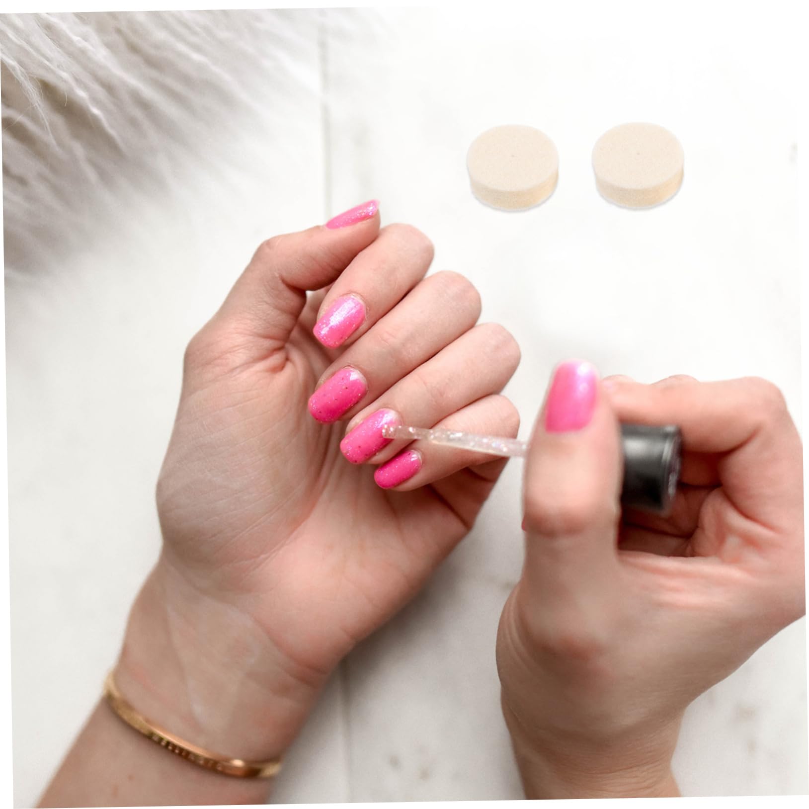 GLEAVI 300 Stk Nagellack-Set nagelgele nail foil überlack nägel nagellack set metallpolitur Polierscheibe polieren Polierset für Rotationswerkzeuge Metall Polierset Polierköpfe wolle Weiß