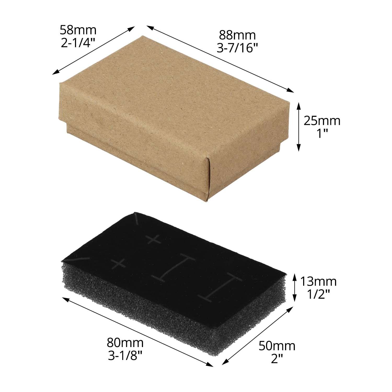 QWORK® 30 sztuk pudełek na biżuterię, pudełka prezentowe z kartonu 8x5x3cm z pokrywką, do prezentacji naszyjników, pierścionków, kolczyków