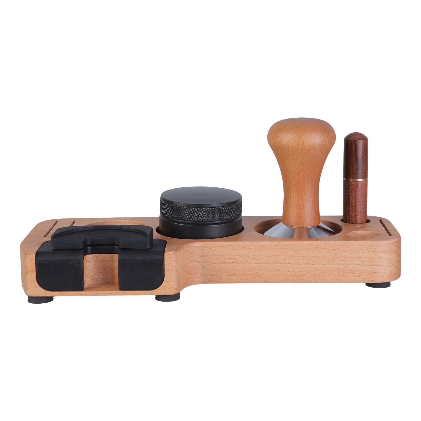 Tsophreniq Functional Espresso Tamping Stand Set Coffee Tamper and Distributor Accessory for Professional and Home Home Coffee Set