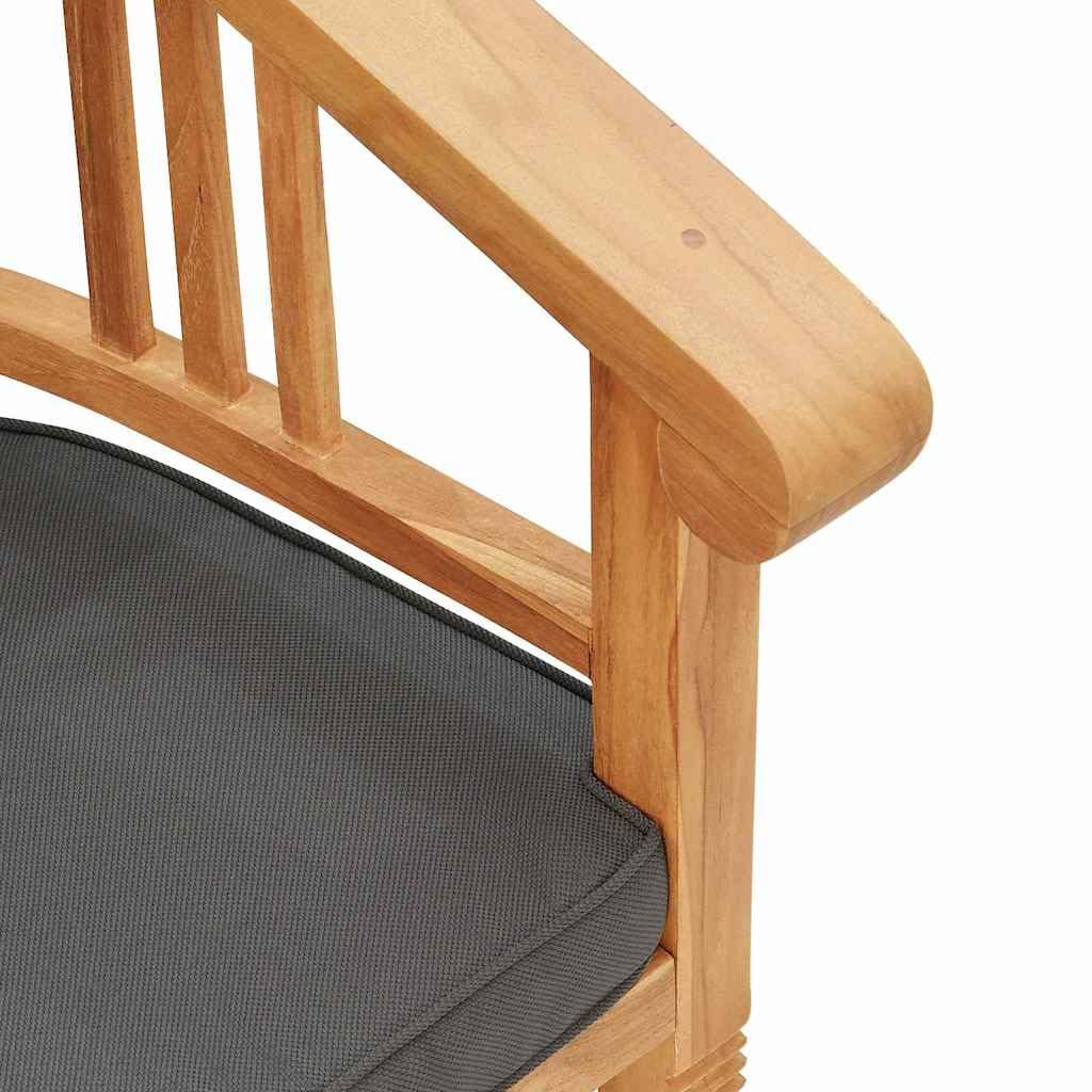 Set di 2 Sedie da Giardino in Legno Massello di Teak