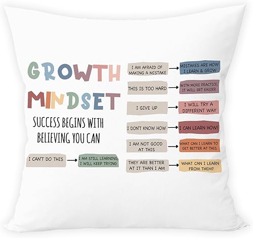 LNOKRIM Decoración de oficina de consejero escolar, 18 x 18 pulgadas, funda de almohada para terapia de ansiedad de salud mental para dormitorio