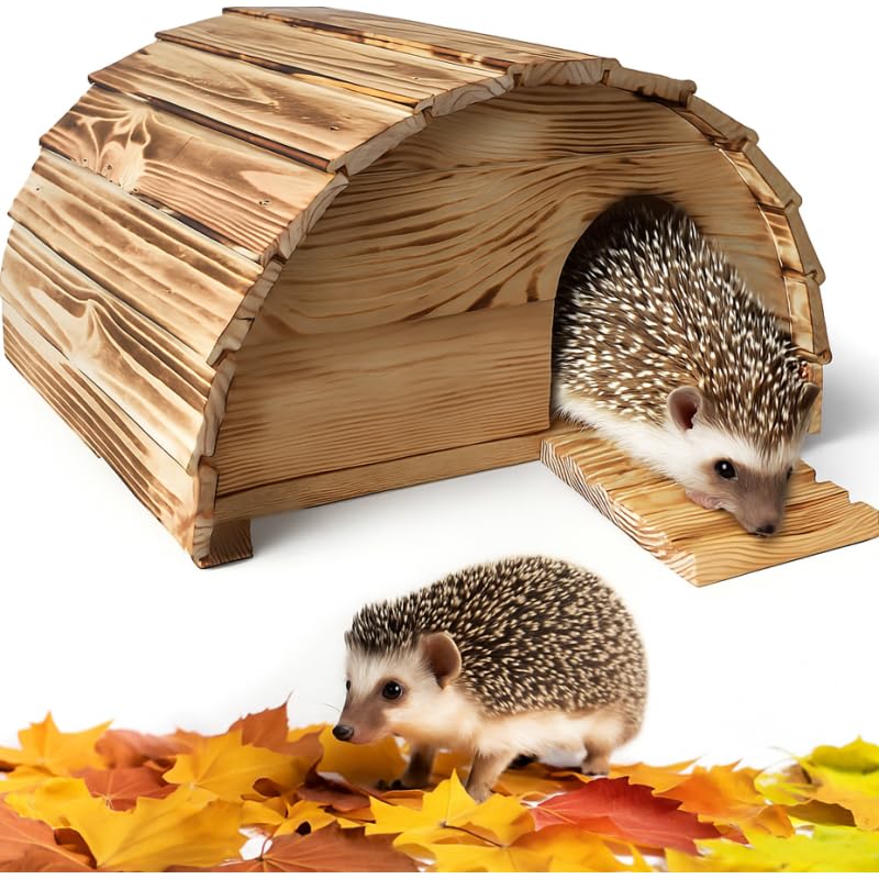 BB Loisir Abri Cabane Mangeoire Hérisson Refuge éxtérieur en Bois Massif Hibernation Brun Knut