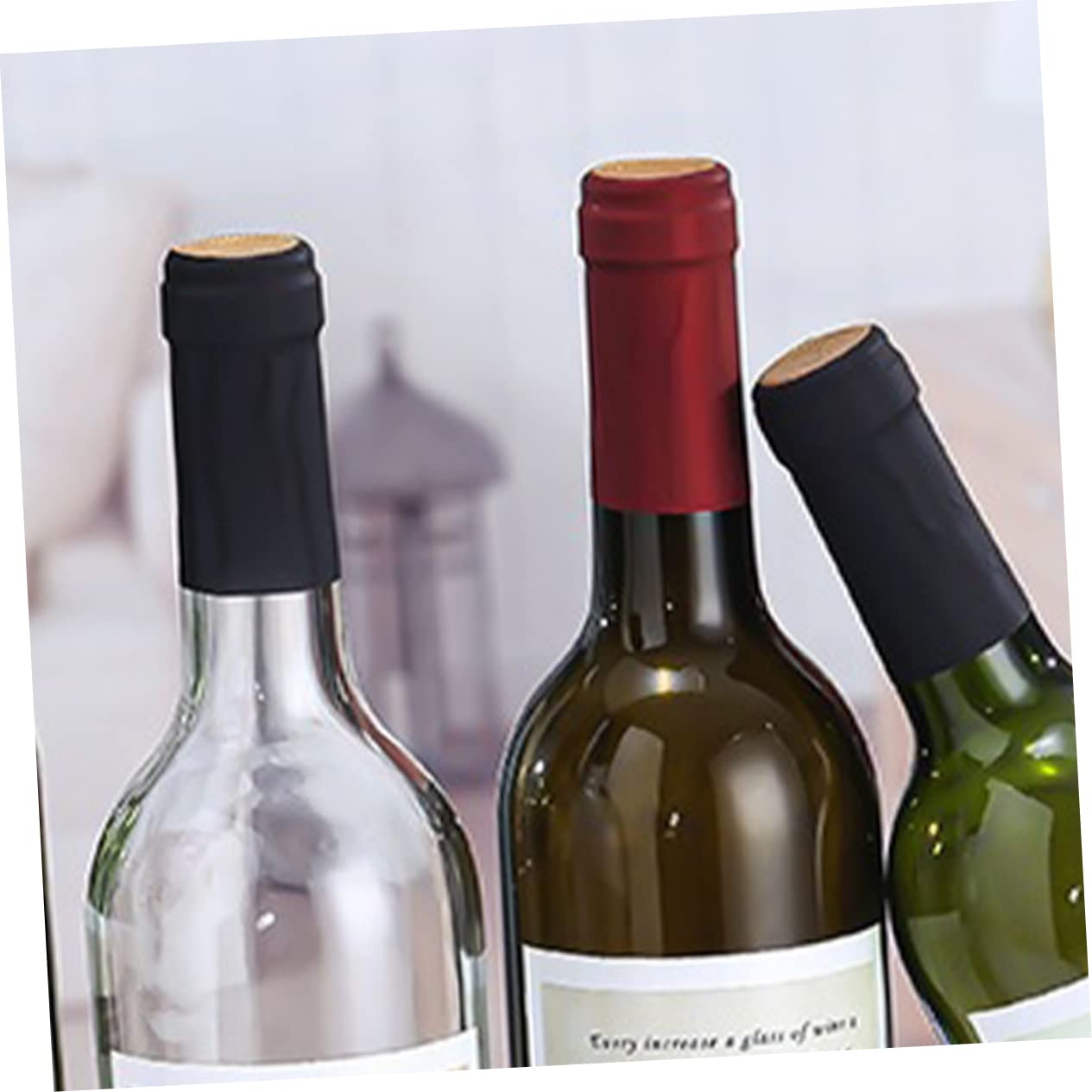 Amosfun 80 Piezas Corcho De Botella Tapones De Vino para Botellas De Vino Tapón De Corcho De Hoja De UVA Decoración De Botella De Vino Tapones De Botellas Tapón De Botella De Vino Madera